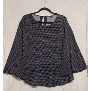 Women's Adriana Papell Polka Dot Blouse Size XL